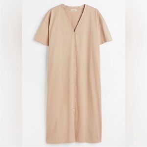 H&M button front jersey dress